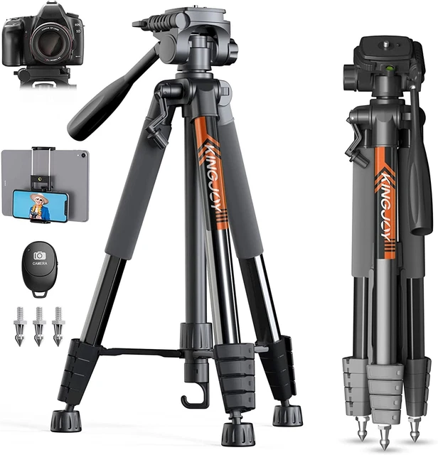 Camera Tripod for Canon Nikon Cell Phone Tall Tripod with Wireless Remote Travel