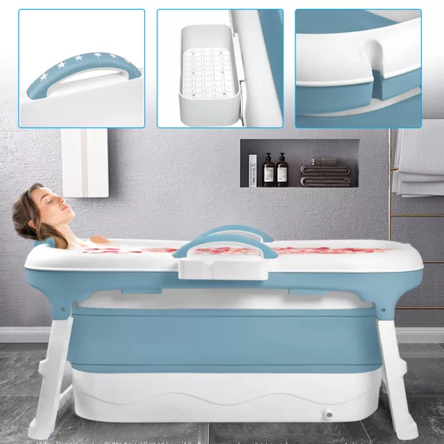 118 cm bañera para adultos móvil viaje bañera plegable ducha bañera plegable DE
