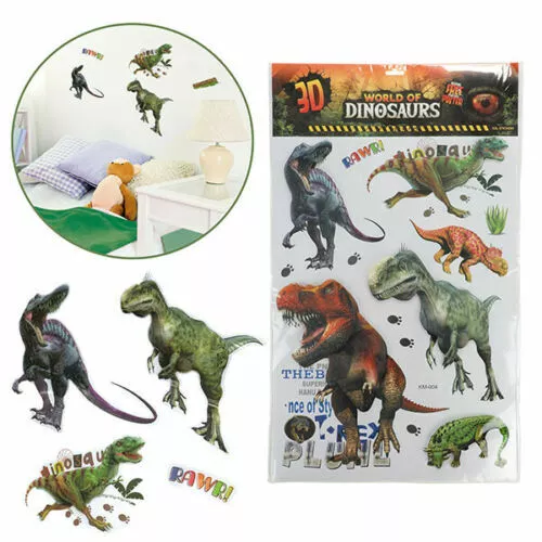 Dinosaurier 3D Aufkleber Dino Sticker Fensterbild Kinderzimmer XXL 60cm Deko 2