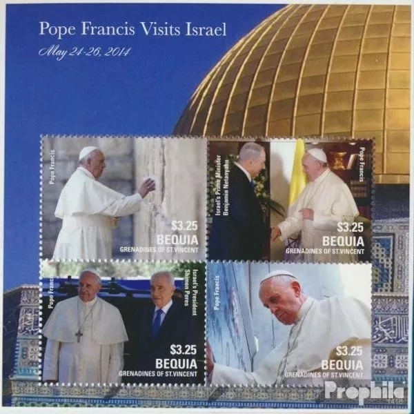 St. Vincent - Bequia 971-974 Sheetlet (complete issue) MNH 2014 Israelreise of P