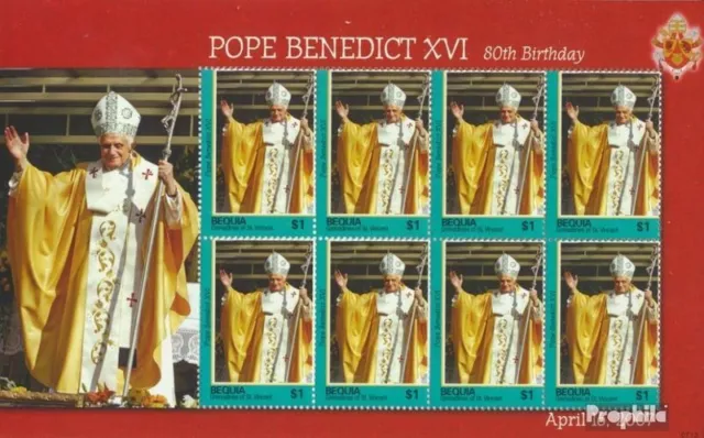 Briefmarken St. Vincent - Bequia 2007 Mi 575 Kleinbogen postfrisch Religion