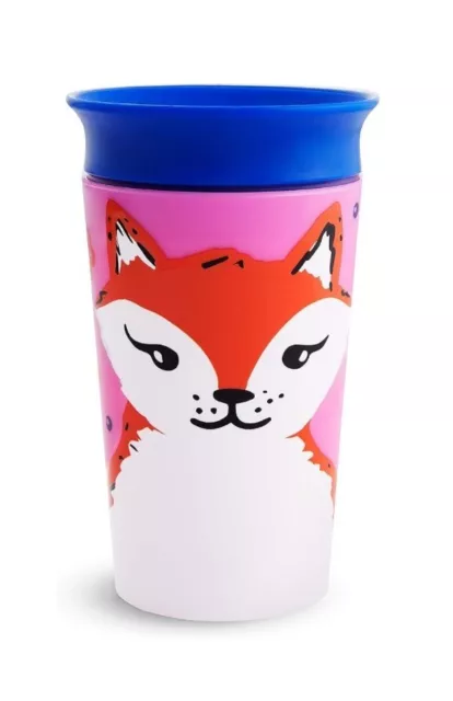 MUNCHKIN Wild Love Sippy Cup, zorro rojo, Miracle 360, 6m+, 266 ml