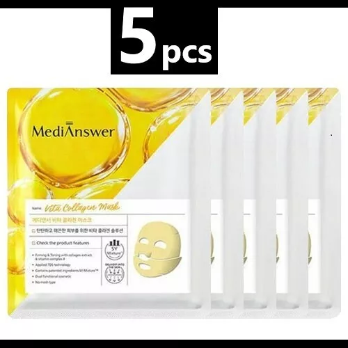 [5pcs] medianswer collagen mask / MediAnswer Vita Collagen Mask Sheet hydrogel