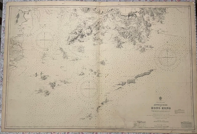 ADMIRALTY CHART MAP 1180 China - S. E. Coast Approaches To Hong Kong ...