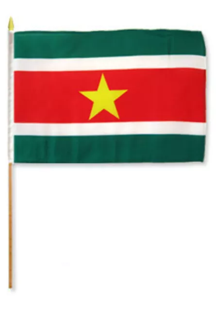 12x18 30.5cmx45.7cm Suriname Adhesivo Bandera Madera Personal