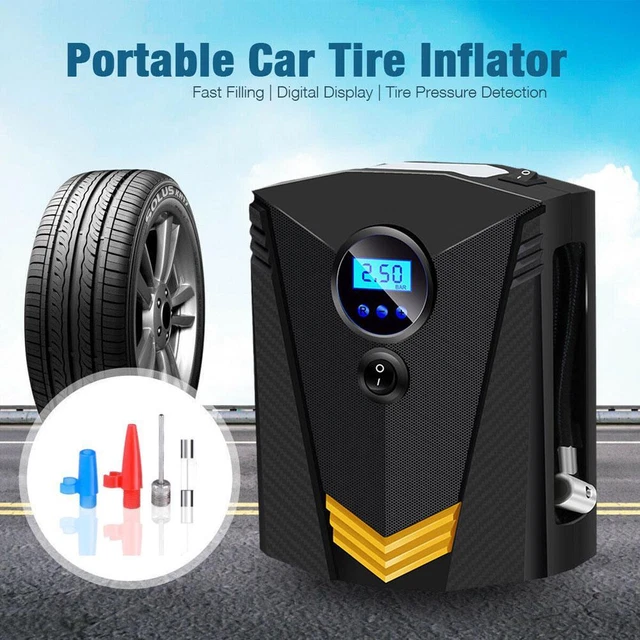 Digital Corded Car Tyre Inflator Pump Portable 150PSI Air LED Compressor T9W1