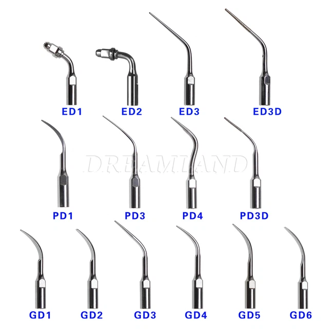 SKYSEA Dental Ultrasonic Scaler Endo Scaling Perio Tip fit SATELEC DTE G P E