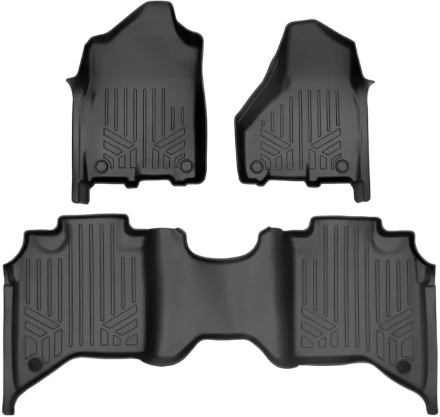 Custom fit Floor Mats Liners Set For 2019 2020 2021 Ram 2500/3500 Crew Cab Black