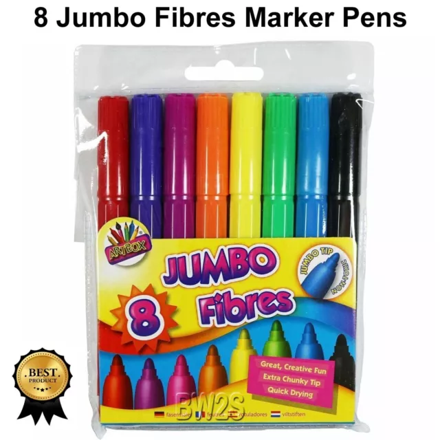 50 Felt Tip Pens Set Fine Fibre Drawing Markers Colouring Art School Colour  Kids