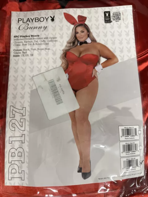 Playboy Bunny Womens Plus Size 8-Piece Costume 3X