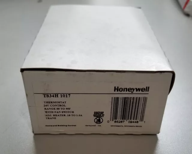 Trane Honeywell Thermostat T834H 1017 24V Heating-Cooling Thermostat 55⁰ to 95⁰ 3