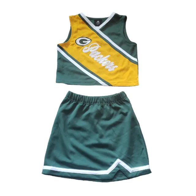 NFL Team Apparel Kids GREEN BAY PACKERS Girls CHEERLEADER Outfit Size Med 10-12