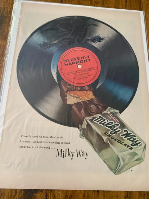 Vintage 1950's Milky Way Candy Bar Giant LP ad