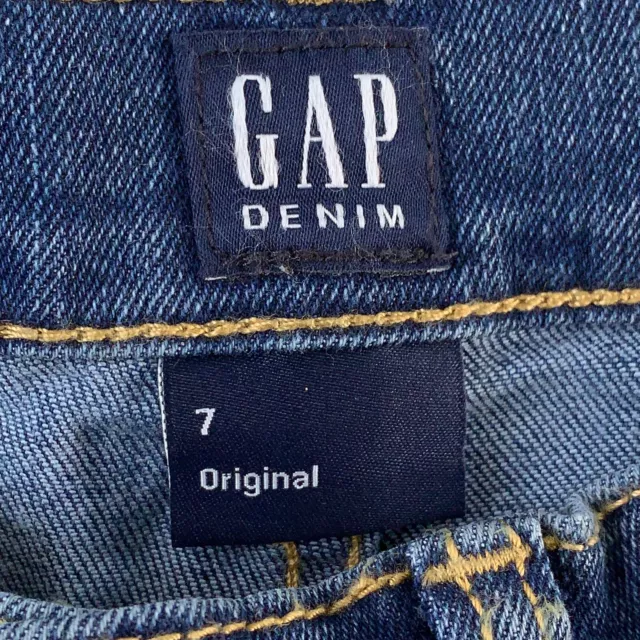 GAP Kids  Boy Size 7 Dark Wash Denim Original Straight Leg Jeans NWT 2