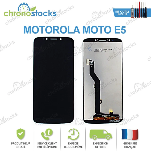 Écran LCD COMPLET + Vitre Tactile Pour MOTOROLA MOTO E5 (NOIR) + Kit D'Outils De Réparation