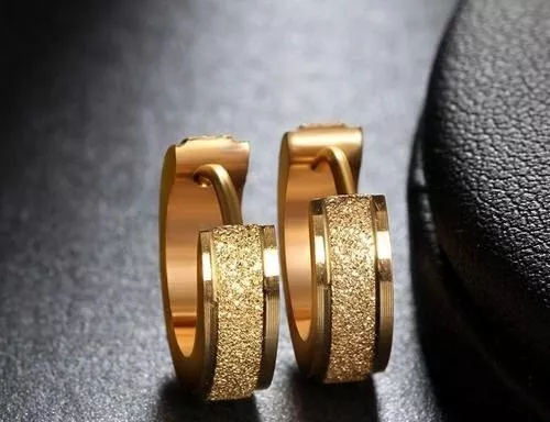 Ohrschmuck Edelstahl 18 Karat Vergoldet Valentinstag Geschenk Creole Vergoldet