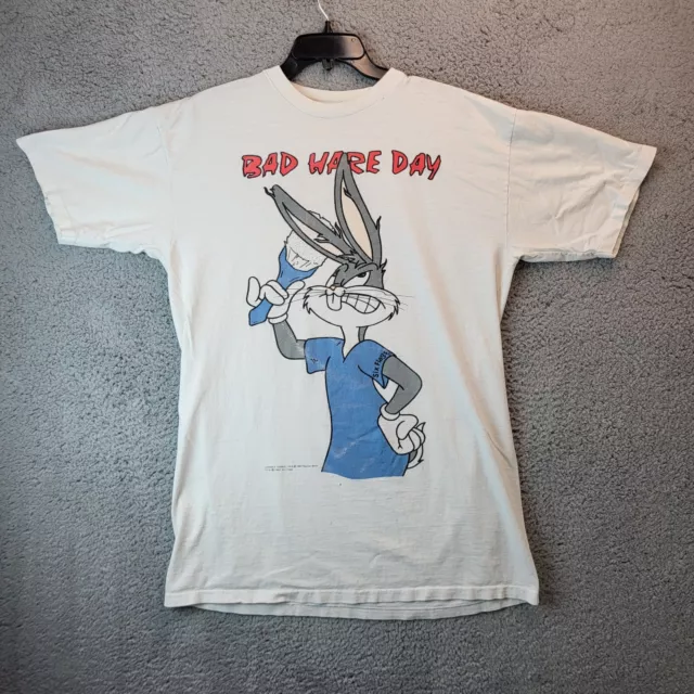 VTG Bugs Bunny Shirt Mens Extra Large Bad Hare Day Six Flags 90s Single Stitch