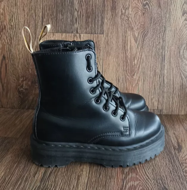 DR MARTENS VEGAN Jadon Ii Mono Platform Quad Boots Docs Size 5