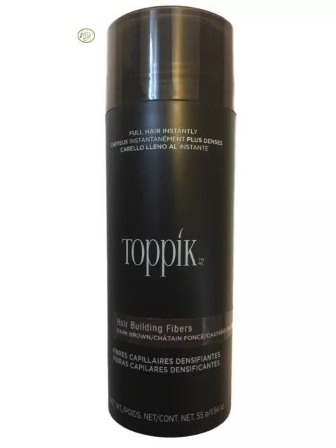 Toppik Hair Building Fibers - Giant 55g / 1.94 oz - Dark Brown -CLOSING OUT!