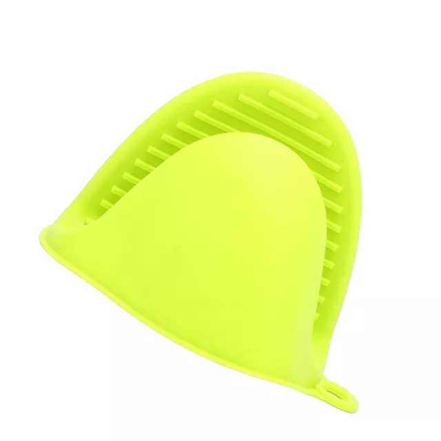 (Green)Silicone Cooking Pinch Mitts Heat Resistant Oven Hair Removal Wax VIS