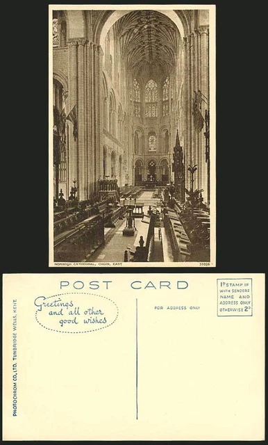 Norwich Cathedral - Interior - Choir, East Old Postcard