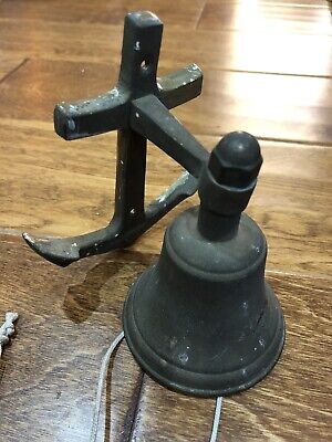 Vintage Brass Bell Anchor With Rope