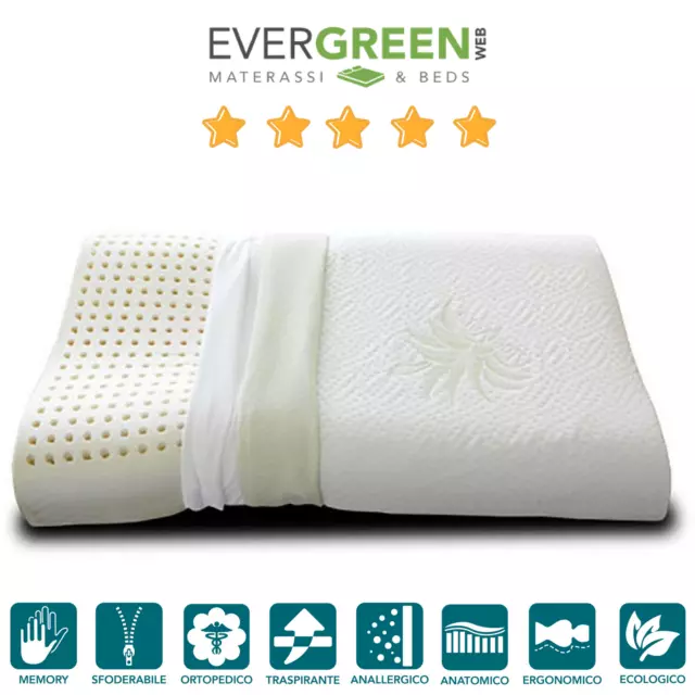 Cuscino Cervical per Letto in Memory Foam Dispositivo Medico ALOE VERA Antiacaro