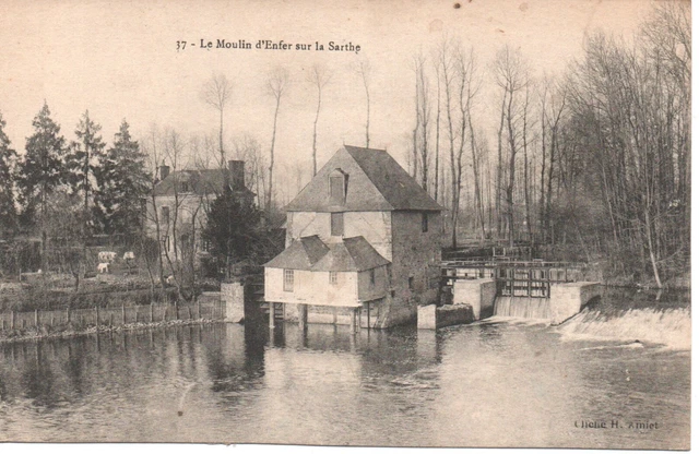 CPA 72 LE MANS / LE MOULIN D'ENFER ET LE BARRAGE SUR LA