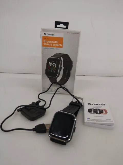 Denver SW-161 Bluetooth-Smartwatch mit Herzfrequenzsensor - Schwarz