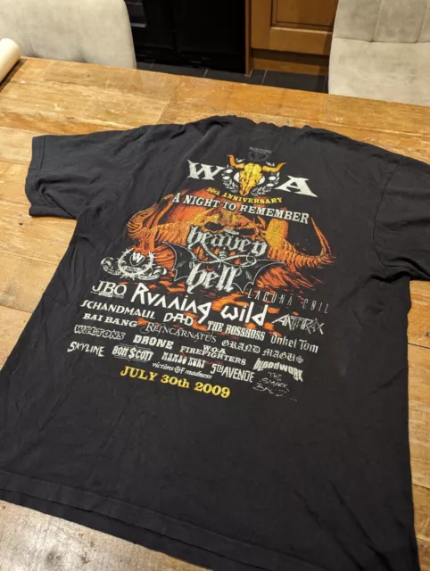 Wacken 20th Anniversary 2009 Tshirt Heaven And Hell Size Large Black Tour Top 2