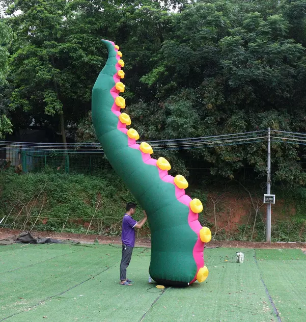 Custom Made Urban-Art Outdoor Green Giant Inflatable Octopus Tentacles Model 2