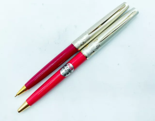 NOS pilot Flower Mechanical Pencil Ballpoint Pen 2pcs Set Free Ship