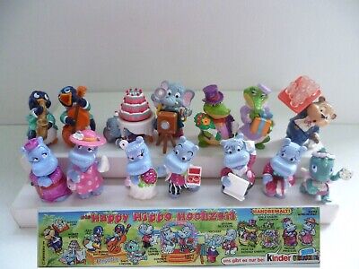 KINDER FERRERO SURPRISE HAPPY HIPPO COMPANY UFFICIO SERIE COMPLETA CAKE TOP RAR 