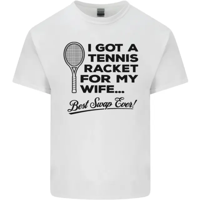 Un Tennis Racchetta per My Wife Migliore Swap Ever! Uomo Cotone T-Shirt Tee