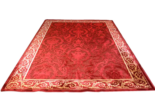 Teppich Exklusiv Kunst Seide Mäander Meander Carpet 60 cm x 110 cm  Rot