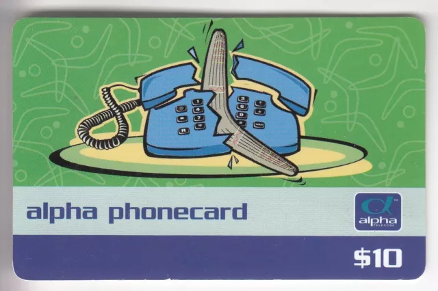 Oceanie  Telecarte / Phonecard .. Australie 10$ Alpha Telecom Boomerang  +N°