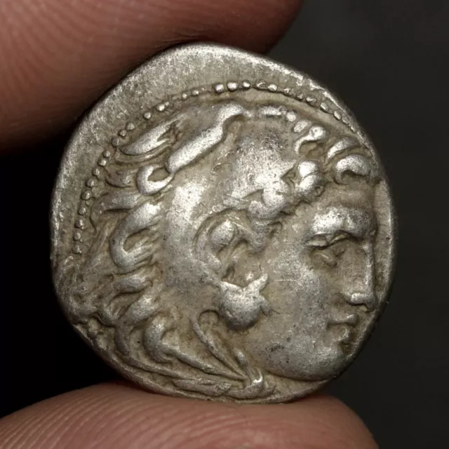 Alexander the Great Drachm Ancient Greek Silver AR Coin Zeus 300BC Very Fine