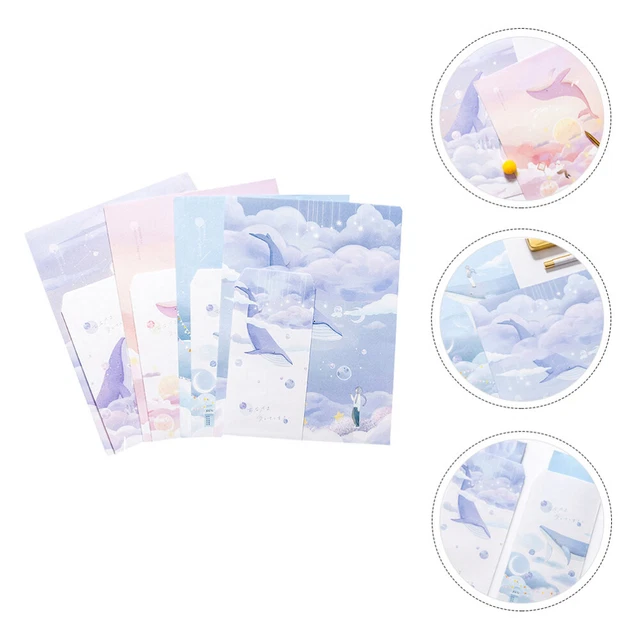 4 Sets Brief Papier Frische Stil Hinweis Papier Einfache Brief Schreiben Papier