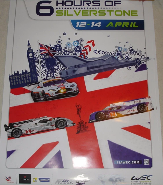 Le Mans WEC 2013 Silverstone Tourist Trophy Large Official Poster Audi Toyota