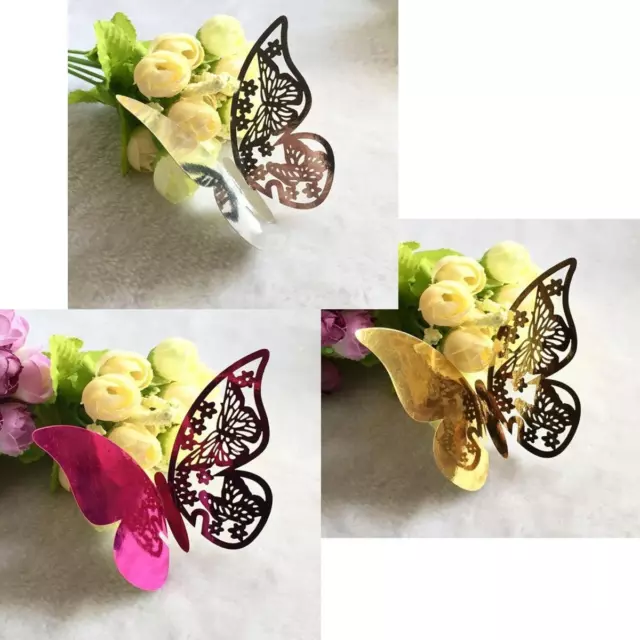 20pcs Name Cards for Wine Glass Weddings Butterfly Laser Cut Paper Place Card