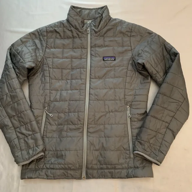 Patagonia Women's Nano Puff Primaloft Jacket Gray Size Small Quilted #84217 👀🔥