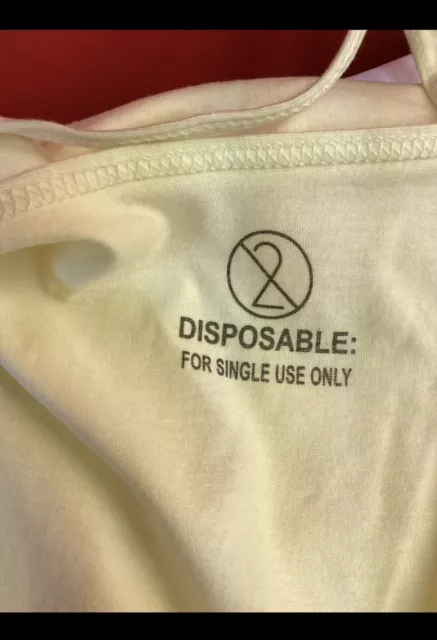 (Qty 12) Disposable Yellow Polyester Isolation Gown "For Single Use Only"