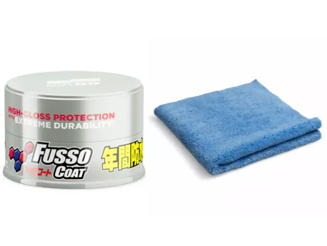 SOFT99 New Fusso Coat Light Color 12 Months Wax - 200 gr + Micro Laser Blue