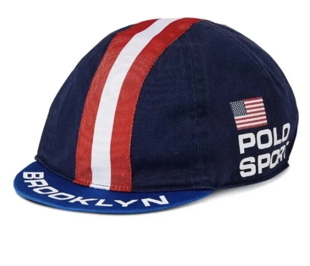 Polo Ralph Lauren Polo Sport Brooklyn New York USA Cycling Cap Hat Size S/M