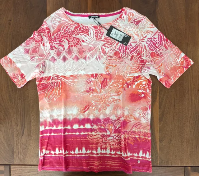 OLSEN Shirt - Gr. 46 - pink/gemustert - NEU mit Etikett (49,99€)