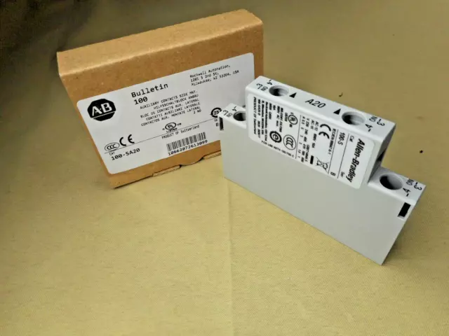 Allen Bradley 100-SA20 auxiliary contact, 2NO (NIB)