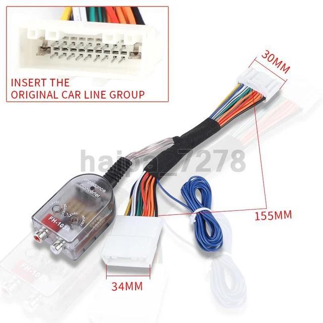 FACTORY RADIO ADD A Subwoofer Amplifier Plug & Play Harness Wire For