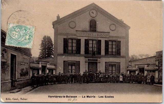 91 VERRIERES LE BUISSON - la mairie et les ecoles.