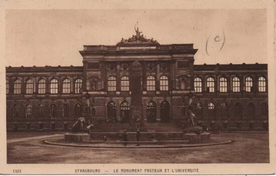 CPA - STRASBOURG - Le Monument Pasteur et l'Université