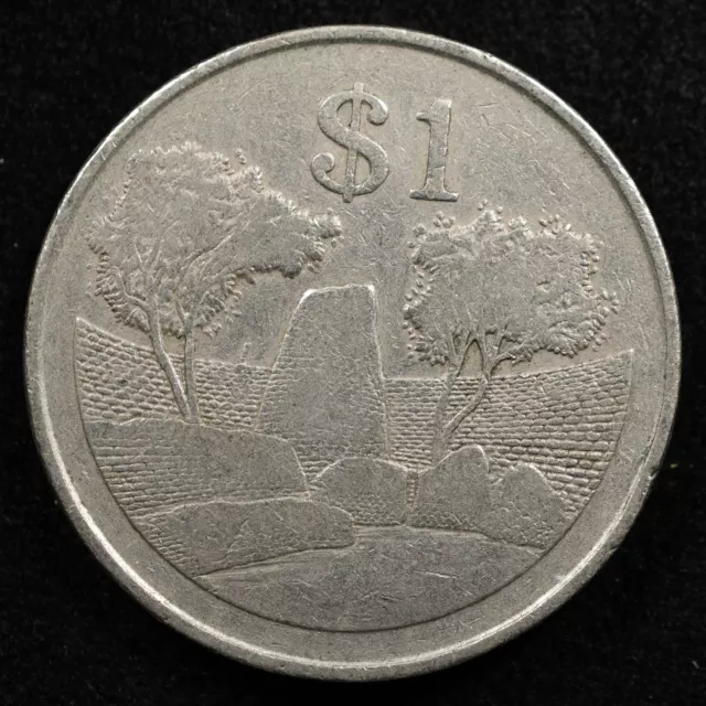 Zimbabwe 1 Dollar 1980, Coin, Km# 6, Ancient Bird, Inv#E742